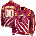 customized miami heat chevron angles red varsity jacket best selling.webp