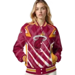 customized miami heat chevron angles red varsity jacket best selling.webp