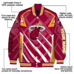 customized miami heat chevron angles red varsity jacket best selling.webp