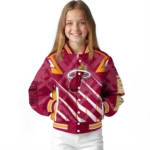 customized miami heat chevron angles red varsity jacket best selling.webp