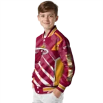 customized miami heat chevron angles red varsity jacket best selling.webp