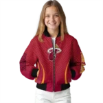customized miami heat chevron arrow red bomber jacket best selling