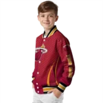 customized miami heat chevron arrow red varsity jacket best selling.webp