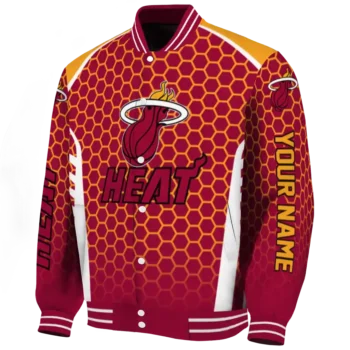 customized miami heat hexagon grid red varsity jacket best selling.webp