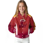 customized miami heat hexagon grid red varsity jacket best selling.webp
