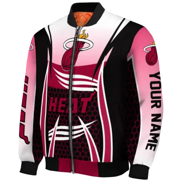 customized miami heat mesh effect red black bomber jacket best selling