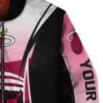 customized miami heat mesh effect red black bomber jacket best selling
