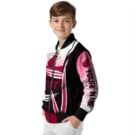 customized miami heat mesh effect red black bomber jacket best selling