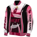 customized miami heat mesh effect red black varsity jacket best selling.webp