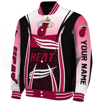 customized miami heat mesh effect red black varsity jacket best selling.webp