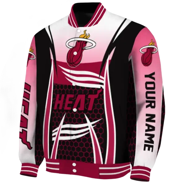 customized miami heat mesh effect red black varsity jacket best selling.webp