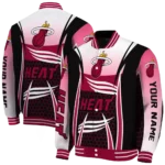 customized miami heat mesh effect red black varsity jacket best selling.webp