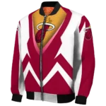 customized miami heat v stripes red white bomber jacket best selling