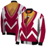 customized miami heat v stripes red white bomber jacket best selling