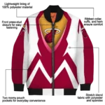 customized miami heat v stripes red white bomber jacket best selling