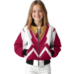 customized miami heat v stripes red white bomber jacket best selling