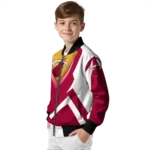 customized miami heat v stripes red white bomber jacket best selling
