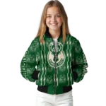 customized milwaukee bucks bolt stripe green bomber jacket best selling