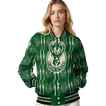 customized milwaukee bucks bolt stripe green varsity jacket best selling.webp