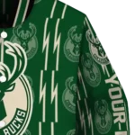 customized milwaukee bucks bolt stripe green varsity jacket best selling.webp