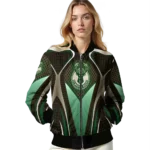 customized milwaukee bucks mesh chest black bomber jacket best selling