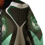 customized milwaukee bucks mesh chest black bomber jacket best selling