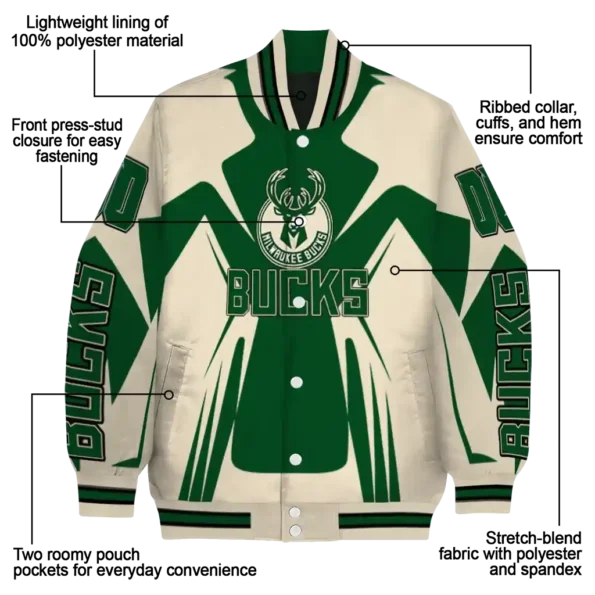 customized milwaukee bucks spider mark green varsity jacket new arrival.webp