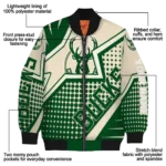 customized milwaukee bucks star burst green bomber jacket best selling