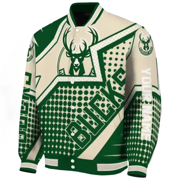 customized milwaukee bucks star burst green varsity jacket best selling.webp