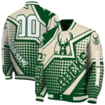 customized milwaukee bucks star burst green varsity jacket best selling.webp