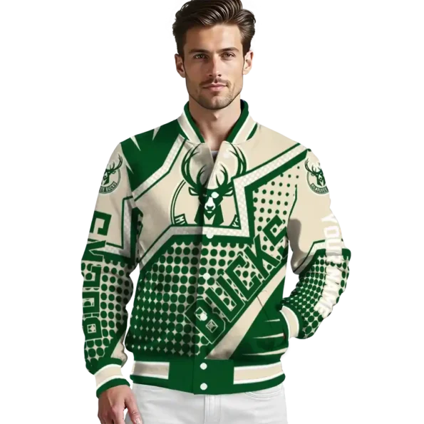 customized milwaukee bucks star burst green varsity jacket high quality.webp