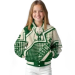 customized milwaukee bucks star burst green varsity jacket best selling.webp