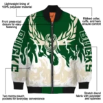 customized milwaukee bucks winged blaze green white bomber jacket best selling
