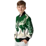 customized milwaukee bucks winged blaze green white bomber jacket best selling