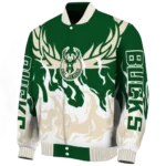 customized milwaukee bucks winged blaze green white varsity jacket best selling.webp