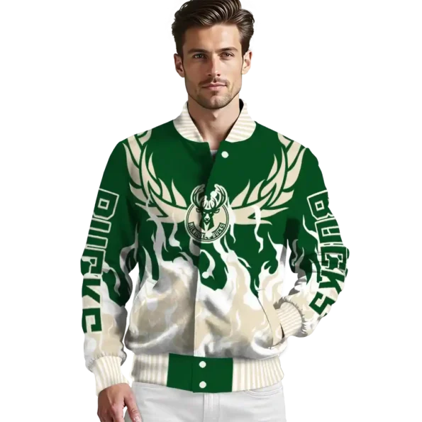 customized milwaukee bucks winged blaze green white varsity jacket high quality.webp
