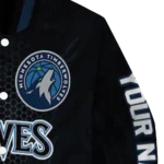 customized minnesota timberwolves hexagon mesh midnight blue black varsity jacket best selling.webp