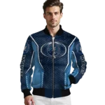 customized minnesota timberwolves power plate midnight blue bomber jacket best selling