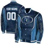 customized minnesota timberwolves power plate midnight blue varsity jacket best selling.webp