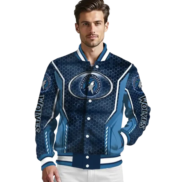 customized minnesota timberwolves power plate midnight blue varsity jacket high quality.webp