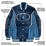 customized minnesota timberwolves power plate midnight blue varsity jacket best selling.webp
