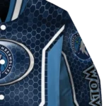customized minnesota timberwolves power plate midnight blue varsity jacket best selling.webp