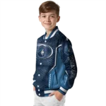 customized minnesota timberwolves power plate midnight blue varsity jacket best selling.webp