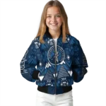 customized minnesota timberwolves pyramid shapes midnight blue bomber jacket best selling