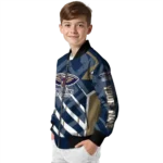 customized new orleans pelicans chevron angles navy bomber jacket best selling