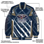 customized new orleans pelicans chevron angles navy varsity jacket best selling.webp