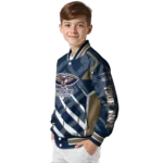 customized new orleans pelicans chevron angles navy varsity jacket best selling.webp