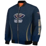 customized new orleans pelicans chevron arrow navy bomber jacket best selling