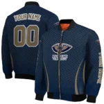 customized new orleans pelicans chevron arrow navy bomber jacket best selling