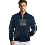 customized new orleans pelicans chevron arrow navy bomber jacket best selling